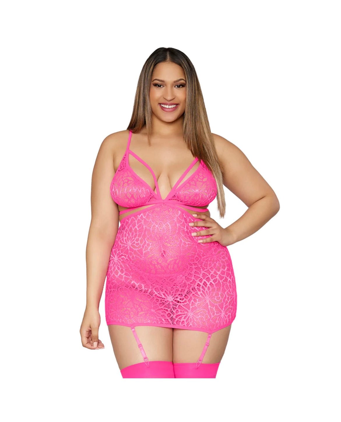 Mosaic Lace Garter Slip - PR by Sandy
