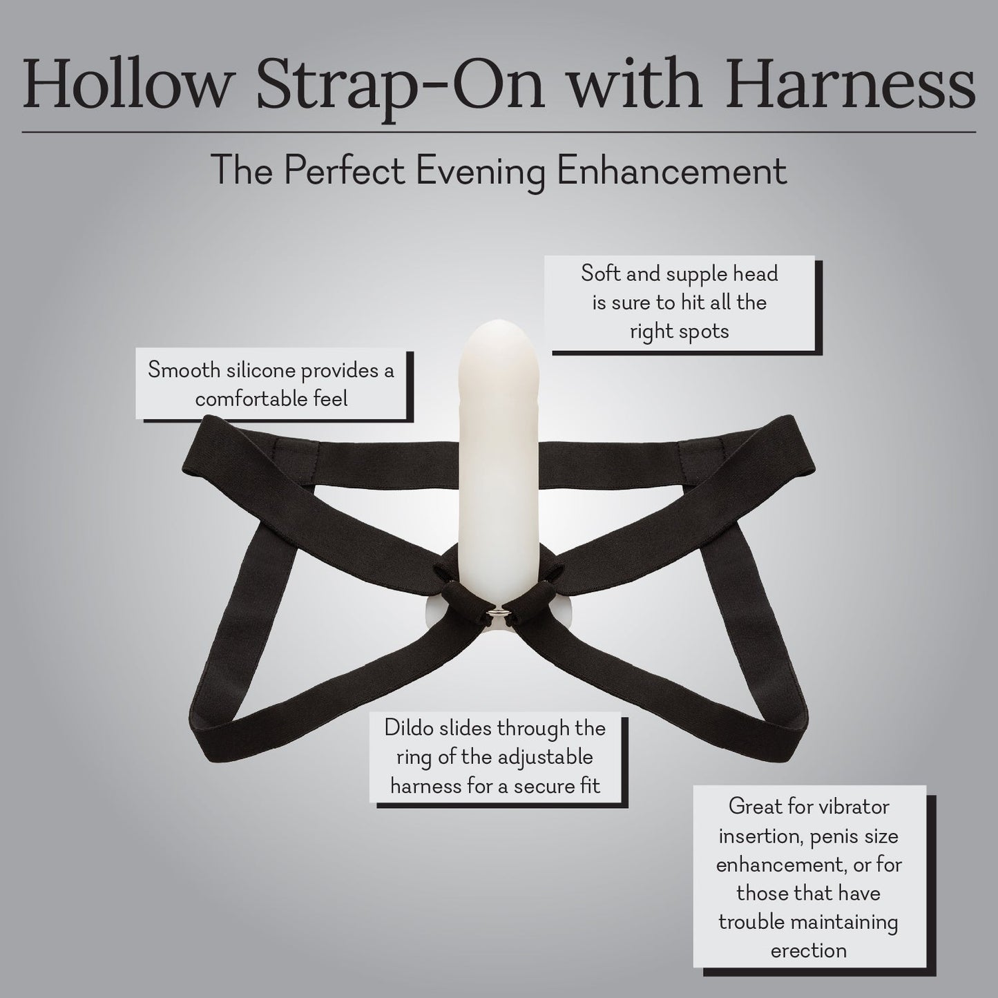 Hollow Strap On with Harness
