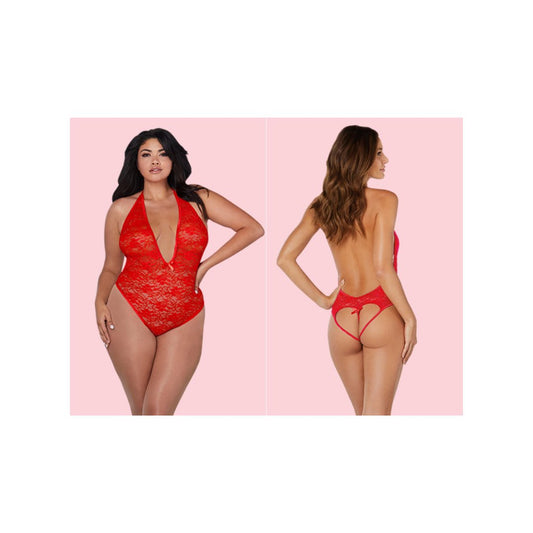 V Neck Bodysuit w/ Heart Cutout - PR by Sandy