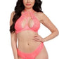 Halter Bra with Peekaboo Panty